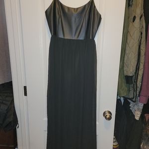 Black Faux Leather bodiced dress